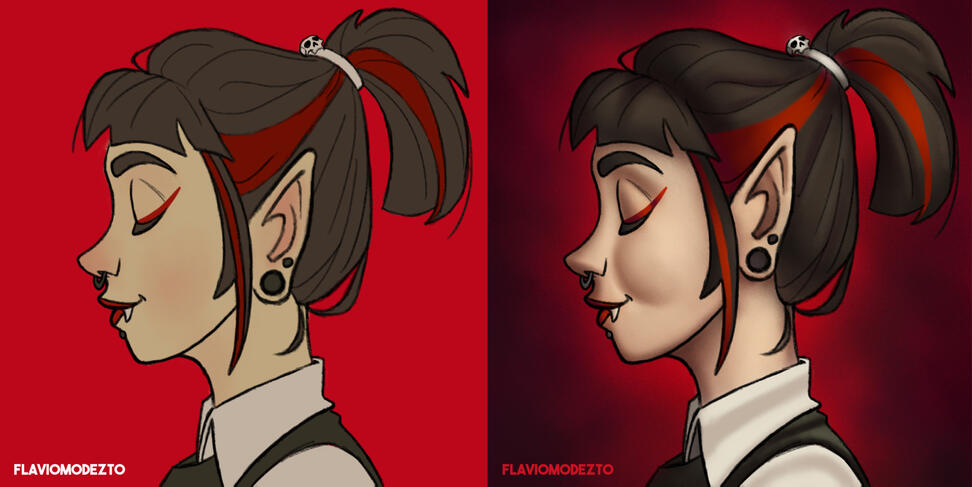 VAMPIRE GIRL - COLOR PROCESS